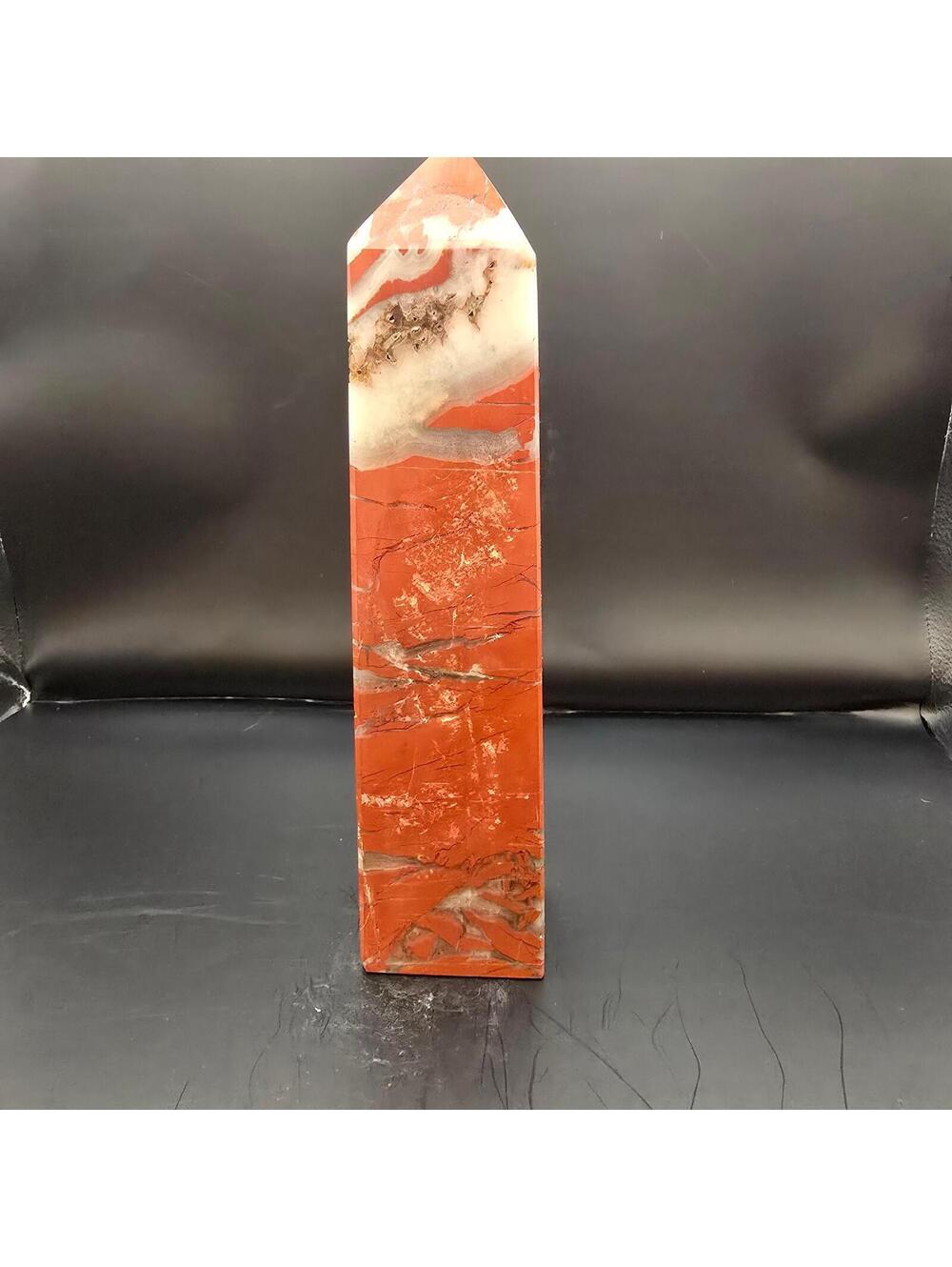 16. Large Red Jasper Tower with Druzy 8" Heavy Statement Display Piece